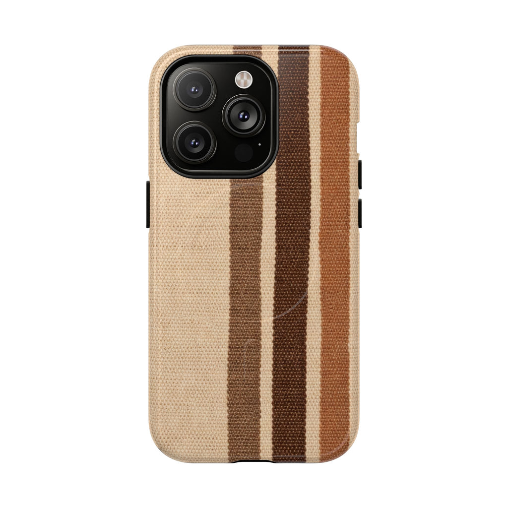 Beige Stripe Iphone Case
