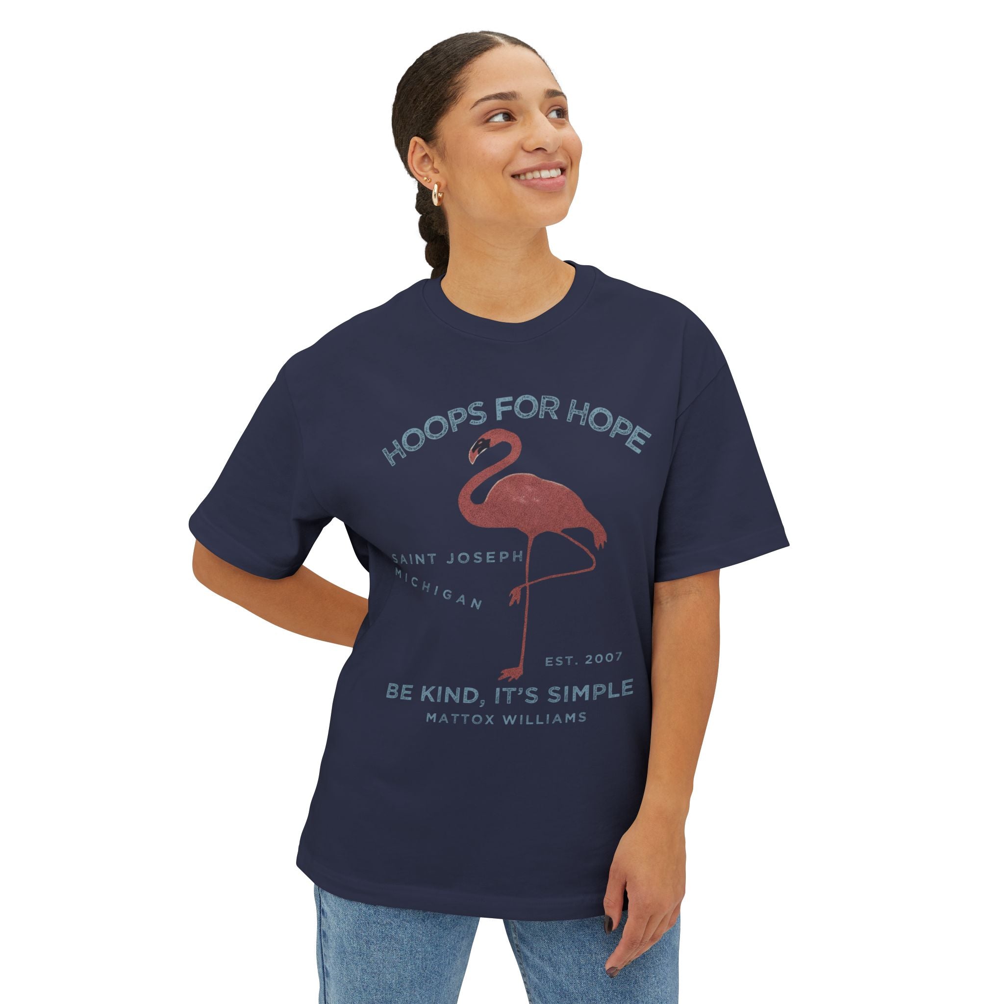 MW25 - Flamingo Be Kind Oversized Tee