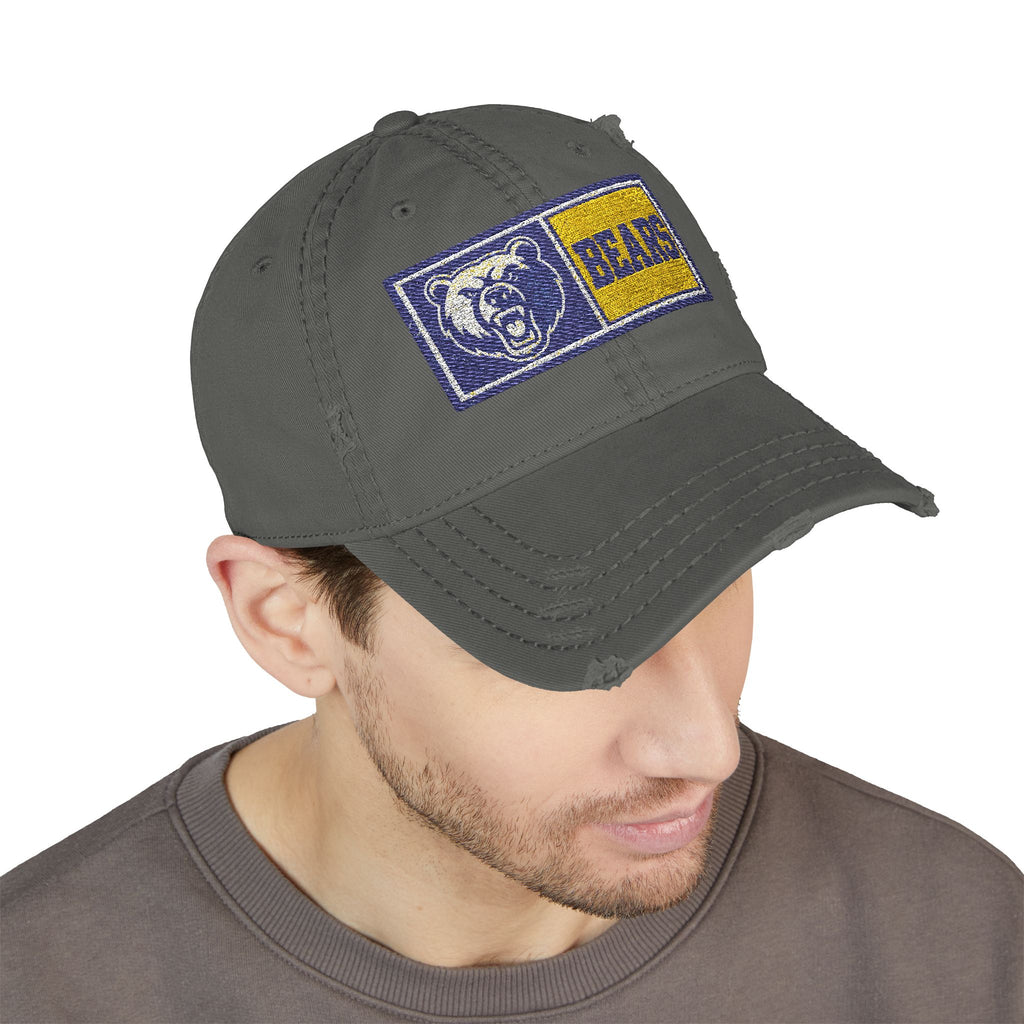 Distressed Embroidered 'Bears' Dad Hat — Vintage Collegiate Cap