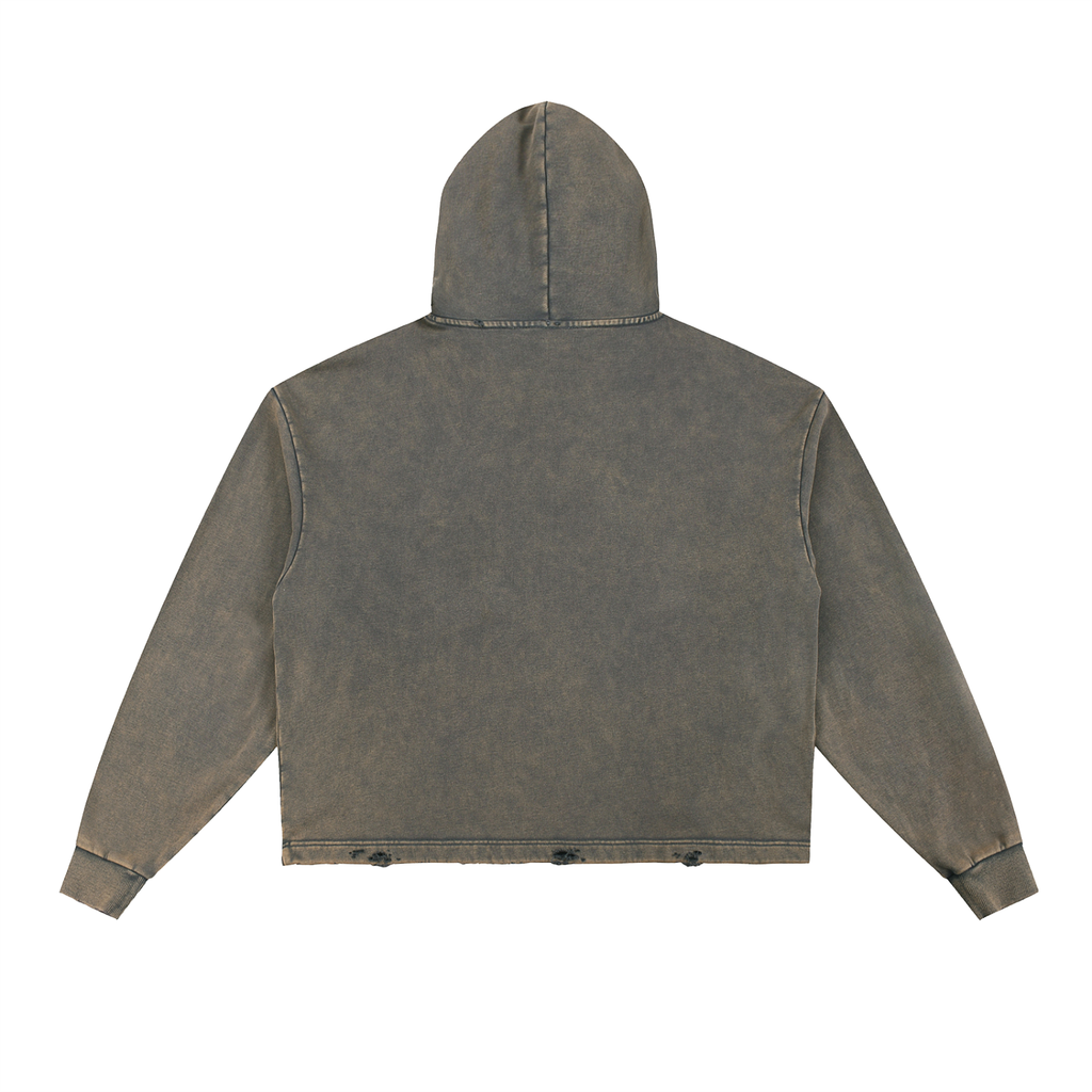 Bears Tennis - Vintage Washed Frayed-Hem Hoodie